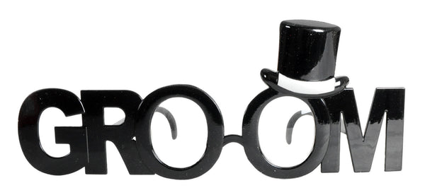 GROOM TOP HAT PARTY GLASSES